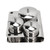 Stainless Steel Nail Powder Holder Thickening Sturdy Dustproof Smooth Surface Nail Art Equipment Cup with Lids