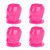 200PCS Doll Tattoo Ink Cup Accessory Thicken Microblading Pigment Ink Cups for Beauty Salon Rose Red