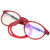 Eldely Magnetic Reading Glasses Portable Stylish Blue Light Blocking Presbyopic Glasses(+300 Red)