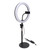 10 Inch Selfie Ring Light 10 Levels Brightness 3 Light Colors 3200‑5600K Height Adjustable Live Ring Light Black