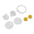 4 Sets Laces Quick Lock No Tie Fixation Automatic Rope Shoes Rotating Buckle Lace Lock White
