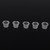 100Pcs/Set Tattoo Ink Cap Cup Clear White Plastic Professional Microblading Pigment Holder (L)
