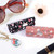 2Pcs Floral Lipstick Case Holders Retro Flower Printed Lipstick Organizers with Mirror Cosmetic Jewelry Storage Box