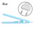 2 in 1 Mini Hair Straightener Ceramic Tourmaline Plate Heating Flat Curler Sky Blue