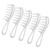 10pcs Wide Tooth Comb Ergonomic Handle Portable Plastic Detangling Comb for Men Women Hair Styling Flash Silver