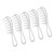 10pcs Wide Tooth Comb Ergonomic Handle Portable Plastic Detangling Comb for Men Women Hair Styling Flash Silver