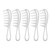 10pcs Wide Tooth Comb Ergonomic Handle Portable Plastic Detangling Comb for Men Women Hair Styling Flash Silver