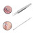 Stainless Steel Blackhead Removal Tool Kit Curved Tweezer  Double end Pimple Extractor