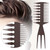 Portable Men Oil Hair Hairdressing Comb Wide Large Tooth Long Handle Hairstyle Comb 2#