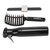 Detangling Curved Vent Brush Spray Bottle Hair Clip Pin Wristband Holder Beard Hair Styling Tool Black