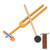 256C Tuning Fork Aluminum Alloy Stress Relieve Resonant Tuning Virbration Fork with Hammer Storage BagGold