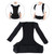 Unisex Adjustable Hunchback Correction Belt Back Spine Support Posture Corrector Brace2XL Black
