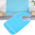 Adult Elderly Anti Oil Reusable Waterproof Bib Apron Eating Bib Dining Aid Protector(Sky Blue 45x65cm )
