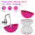 Portable Electric Makeup Brush Cleaner Automatic Brushes Washing and Drying Machine with Built-in Silicone Bumps 2 Adjustable Speeds USB Plug and Play for Makeup Brush Cleaning