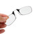 Reading Eyeglasses Blue Light Blocking Nose Clip Armless Glasses for Unisex Elderly(+100 Black)