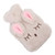 Hot Water Bottle Explosion Proof Prevent Scald Detachable Rabbit Pattern Plush Cover Hot Water Bag Beige