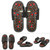 Massage Slippers Portable Foot Massager Women Men Massage Sandals Shoes (40-41 Rotating Eight Diagrams Black)