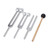 3 Pcs Aluminium Alloy Tuning Fork Set 128 256 512Hz Body Tuning Forks with Hammer for Sound Healing Silver