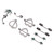 9Pcs Belly Button Rings Stainless Steel Smoothing Safe Assorted Style Elegant Navel Rings for Women Girl Party Silver Set