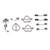 9Pcs Belly Button Rings Stainless Steel Smoothing Safe Assorted Style Elegant Navel Rings for Women Girl Party Silver Set