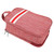 Cosmetic Storage Bag Portable Makeup Organizer Bag for Brushes Necklaces Earrings Bracelets ToiletryWine Red