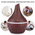 USB Humidifier Wooden Grain Mini Portable Desktop Air Humidifier Night LightHollow Dark Wooden Grain