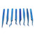 8pcs Eyelash Tweezers Stainless Steel Fine Tip Ergonomic Blue Titanium Eyelash Extension Tweezers Set for Professional