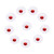 10pcs/box Clear Dental Tooth Nail Decoration Crystal Gem Rhinestone Red