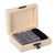 9Pcs Whisky Wine Chilling Stones Set Home Drink Chiller Stones Rocks Wooden Box Sesame Grey