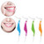 8pcs/set Colours Disposable Toothpicks Soft Interdental Brushes Dental Oral Care Tools
