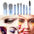 8PCS Makeup Cosmetic Brushes Kit Set Blush Brush / Foundation Brush / Eye Shadow Brush / Halo Dye Brush / Nose Shadow Brush / Eyebrow Brush / Lip Brush / Eyelash Brush for Beginner Salon Show Performance Daily Use Portable