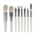 8PCS Makeup Cosmetic Brushes Kit Set Blush Brush / Foundation Brush / Eye Shadow Brush / Halo Dye Brush / Nose Shadow Brush / Eyebrow Brush / Lip Brush / Eyelash Brush for Beginner Salon Show Performance Daily Use Portable