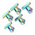 5pcs Stainless Curve C Nail Extension Clips Multifunctional Nail Art Accessories