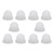 10PCS Hearing Aid Domes 12mm/0.5in Double Layer Soft Silicone Washable Removable Anti StaticWhite