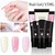 Nail Gel Kit 15ml Safe Reliable Quick Extension Extension Nail Building Gel Kit for Beginners for Nail Salon