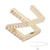 Capital Letter Shaped Hip Hop Tooth Halloween Hip Hop Decoration Teeth Brace AccessoryN Gold