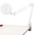 Foldable Clip On Magnifier Lamp Tattoo USB 5X Magnifying Glass Led Ring Lamp(White )