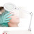 Foldable Clip On Magnifier Lamp Tattoo USB 5X Magnifying Glass Led Ring Lamp(White )
