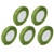 5PCS Satin Ribbon 1cm Wide 22m Long Wedding Decoration for Packaging Cake Baking Candy BoxGreen