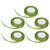 5PCS Satin Ribbon 1cm Wide 22m Long Wedding Decoration for Packaging Cake Baking Candy BoxGreen