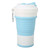 Collapsible Travel Cup Reusable Portable Silicone Folding Coffee Cup for for Outdoor Camping 750mlLight Blue