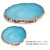 Natural Resin Stone Nail Art Plate Gel Polish Holder Drawing Color Palette Nail Display Blue