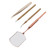 Eyelash Art Tool Kit Stainless Steel Rotatable Inspection Mirror Extension Tweezers Pickup Sticks Rose Gold