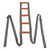 Bed Ladder Assist with Handle Bed Rope Ladder Helper Pull Up Assist Sitting Up Helper Strap Orange Grey