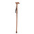 Walking Stick 5 Section Folding Aluminum Alloy Rod Anti Skid Rubber Pad Trekking Stick Brown