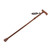 Walking Stick 5 Section Folding Aluminum Alloy Rod Anti Skid Rubber Pad Trekking Stick Brown