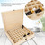Natrual Single layer Wooden Large Essential Oil Storage Box Case Container 74 Bottles