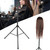 Adjustable Matte Thin Tube Hair Wig Stand Model Head Tripod Black for Hairdressing Training