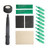 Tattoo Pen Kit Aluminum Alloy Tattoo Stick Pen and 10 Ballpoint Cartridges with Practice Skin Repair Strip Table Cloth Green