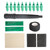 Tattoo Pen Kit Aluminum Alloy Tattoo Stick Pen and 10 Ballpoint Cartridges with Practice Skin Repair Strip Table Cloth Green